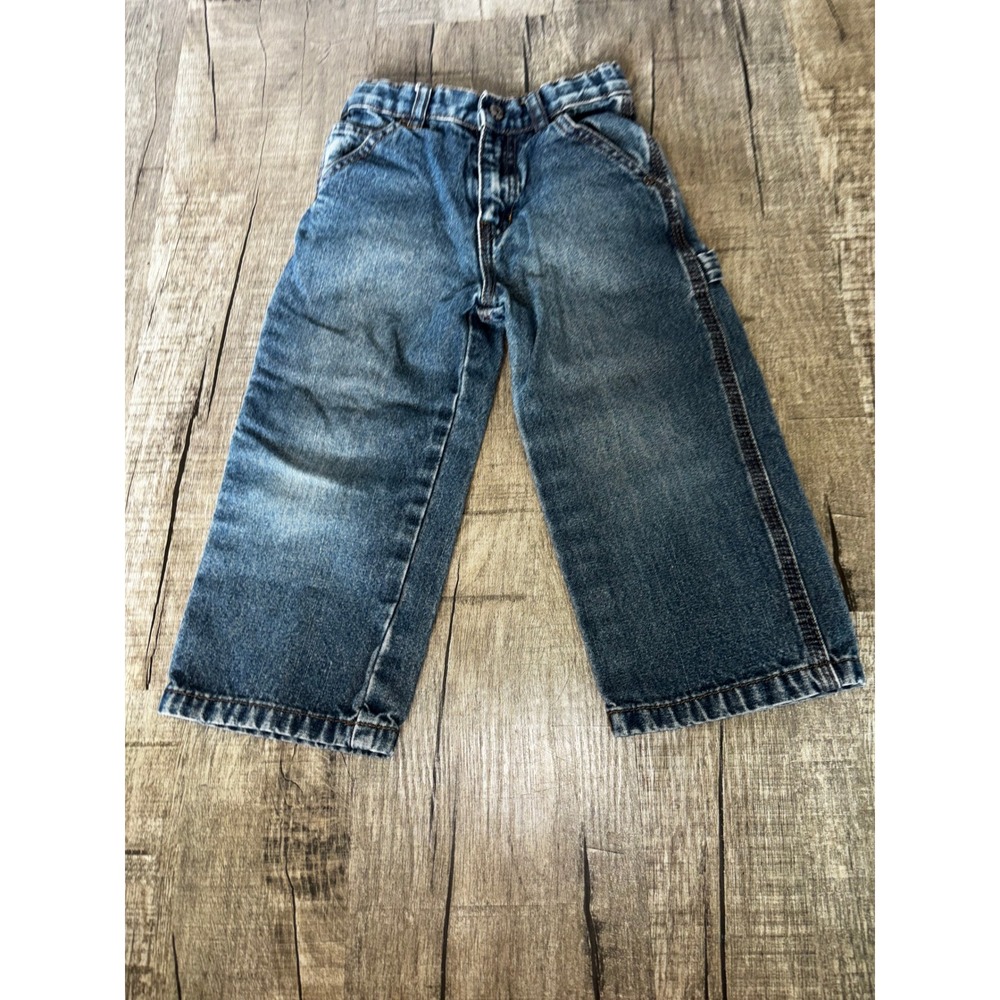 The Children's Place Boys Carpenter Jeans Medium Wash Denim 3T Utility Pants